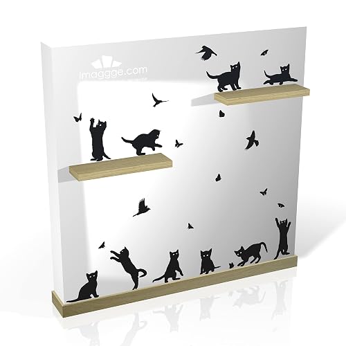 24 autocollants de chats, papillons et oiseaux pour porte vitrée — imaggge.com