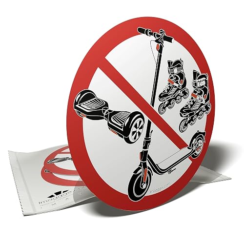 Autocollant interdit aux rollers, trottinettes et hoverboards — imaggge.com
