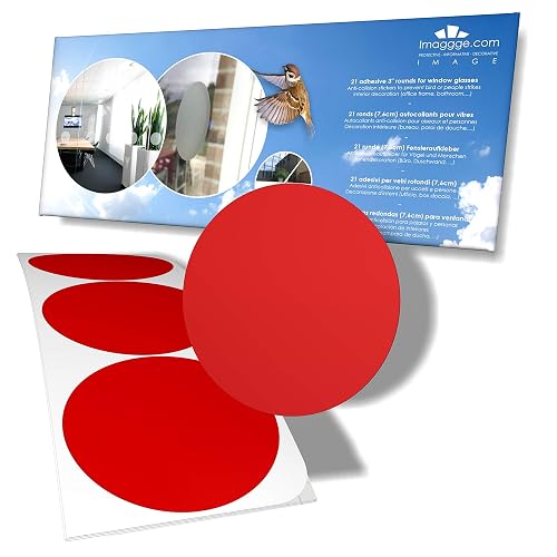 Autocollants Anti-Collision pour Portes vitrées (Set de 21 Ronds — imaggge.com