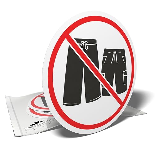 Lot de 3 Autocollants "Shorts et Bermudas Interdits" — imaggge.com