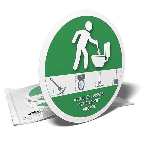 Lot de 3 Autocollants "Veuillez laisser cet endroit propre" — imaggge.com
