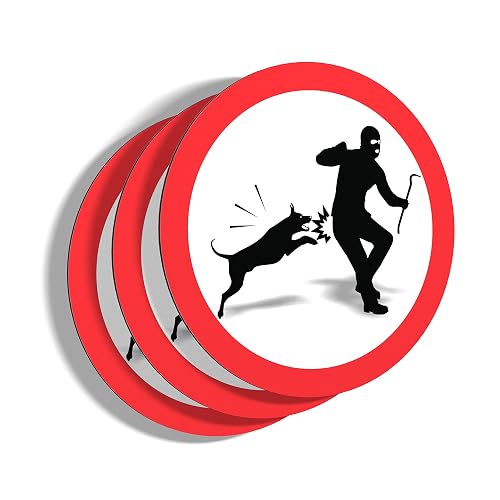 Lot de 3 Panneaux Attention Chien — imaggge.com