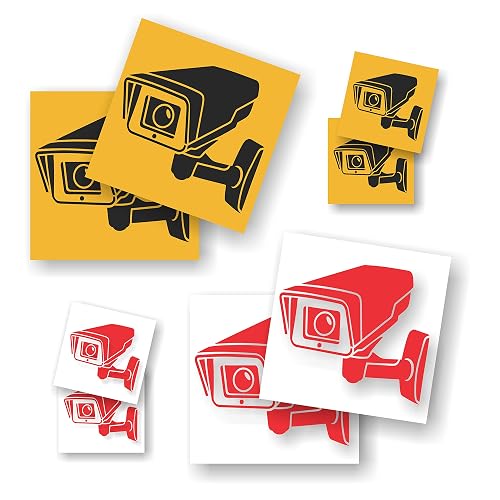 Lot de 8 Autocollants Caméra de Surveillance — imaggge.com