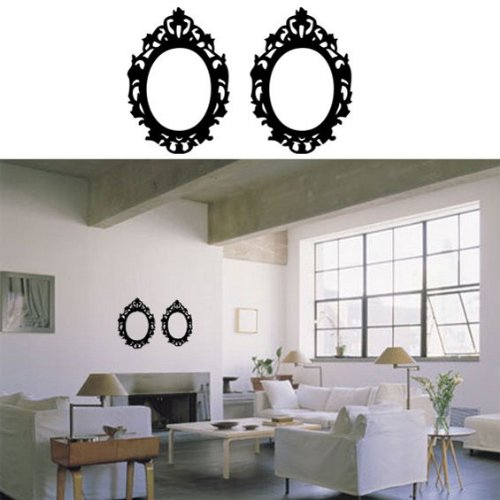 Sticker Mural Cadres baroques (Sticker Noir) — imaggge.com