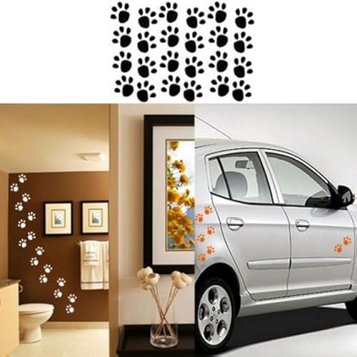 Sticker Mural Chat : Traces de Pattes (Sticker Noir) — imaggge.com