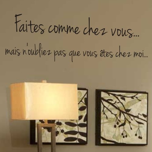 Sticker Mural Faites comme chez Vous mais. (Sticker Noir) — imaggge.com