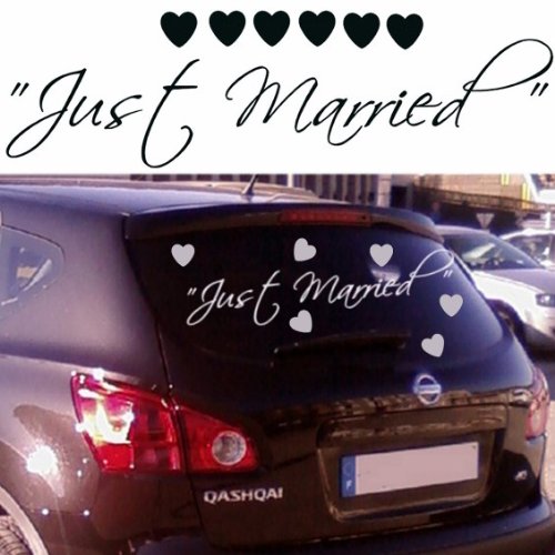 Sticker Mural Just Married (Sticker Noir) — imaggge.com