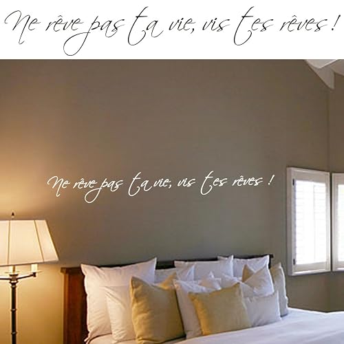 Sticker Mural Ne rêve Pas ta Vie, vis tes rêves ! (Sticker Noir) — imaggge.com